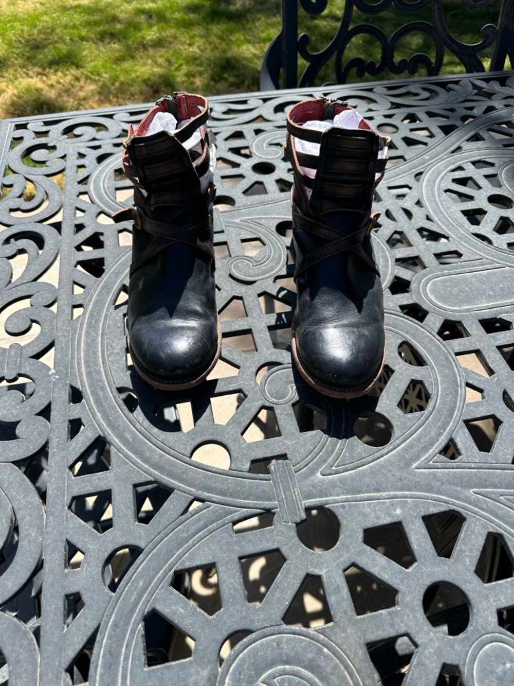 Freebird by Steven
Blue, Purple Croc, and Brown Straps Ankle Booties - Picture 5 of 6